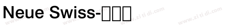 Neue Swiss字体转换